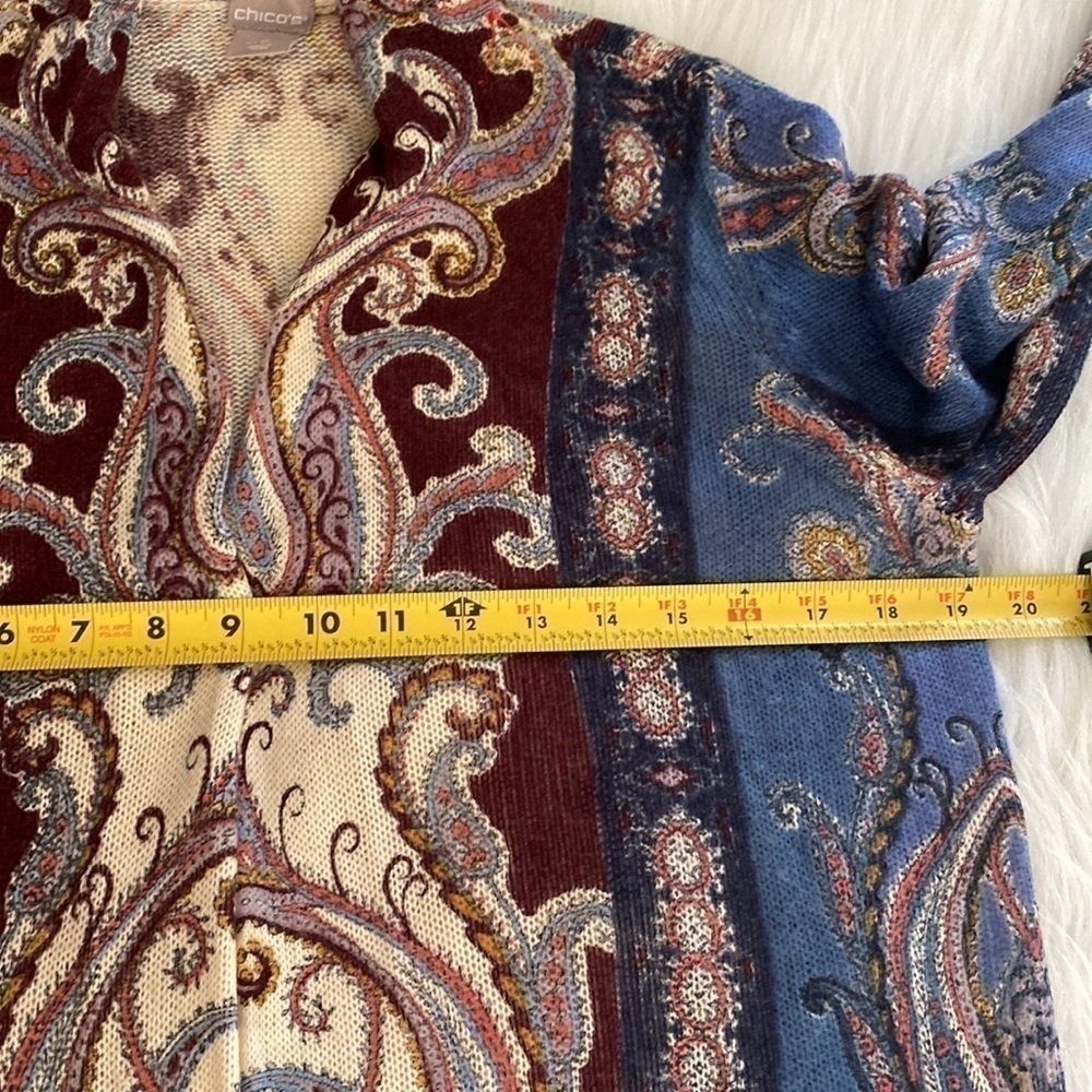 Chico’s Scroll-print cardigan size 0 - Picture 9 of 11